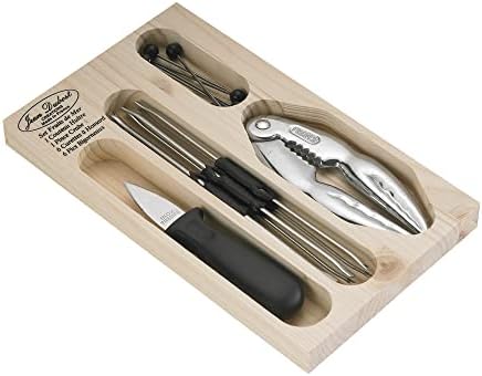 Laguiole Set Fruits de Mer Noir — 14 pièces — accessoire ostréicole, Boutique Larmor-Baden