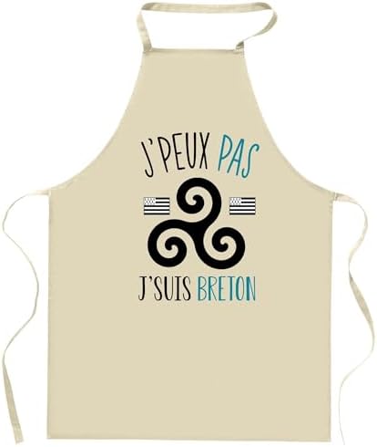 Tablier Breton « J'peux pas » — Cadeau passionnés — accessoire ostréicole, Boutique Larmor-Baden